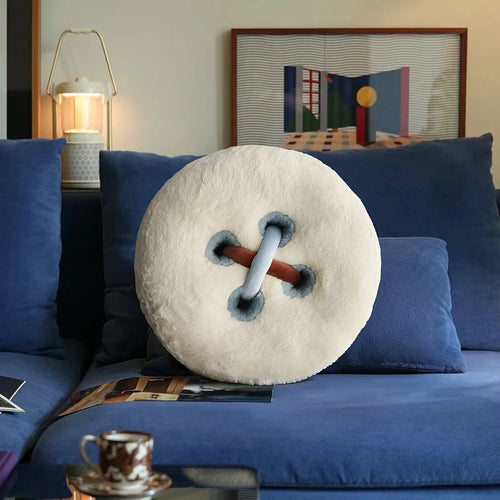 Button Pattern Soft Pillow Cushion