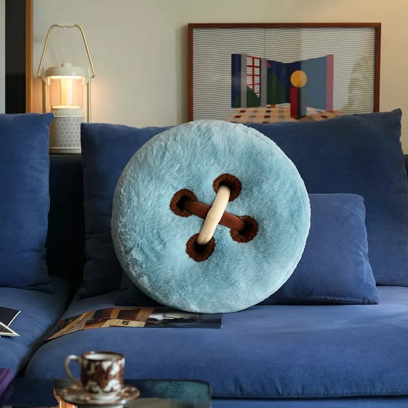Button Pattern Soft Pillow Cushion