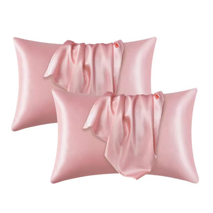 Pillowcase Silk Pillow Cover Silky Satin Hair Beauty Pillow Case Comfortable Pillow Case Home Decor Wholestandard/Queen 1PC