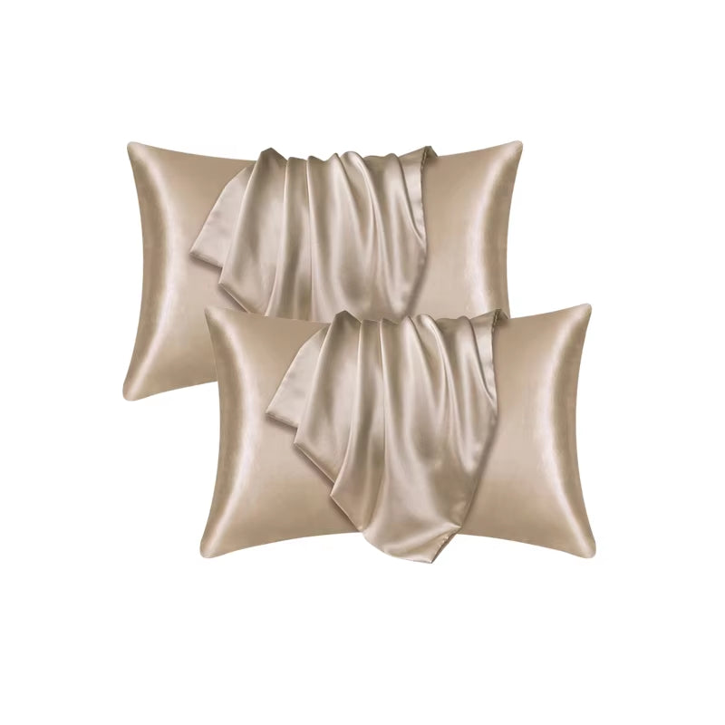 Pillowcase Silk Pillow Cover Silky Satin Hair Beauty Pillow Case Comfortable Pillow Case Home Decor Wholestandard/Queen 1PC